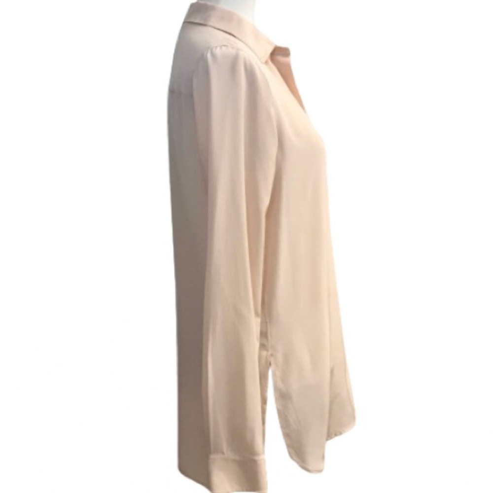 VINCE 100% Silk Blush Pink Popover Round Hem Tunic Blouse 6 - Picture 4 of 8